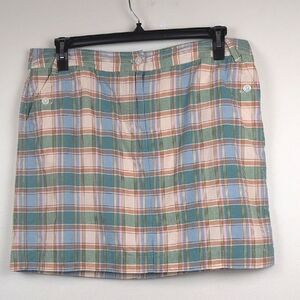 Brooks Brothers Classic Plaid Women's Cotton Skirt Size 14 Preppy